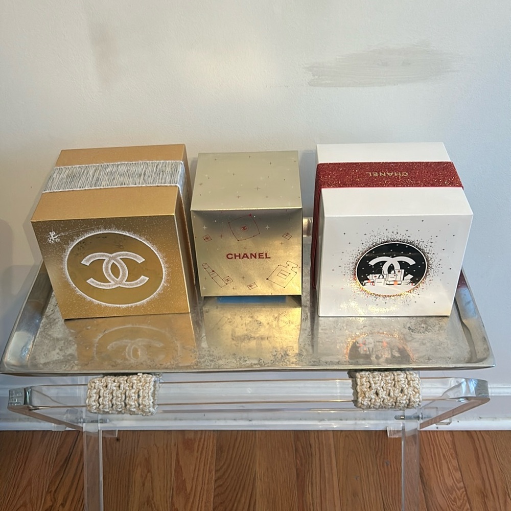 Chanel Christmas display boxes